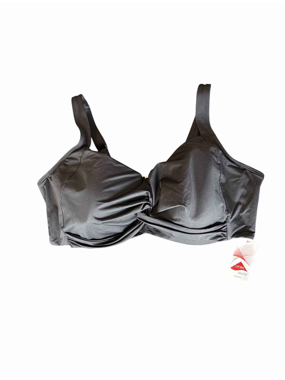 Lands' End Black Twist Underwire Bikini Top - 24W DDD